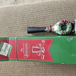 Tinsel Caroling Society Holiday Bell with Green and Red Details